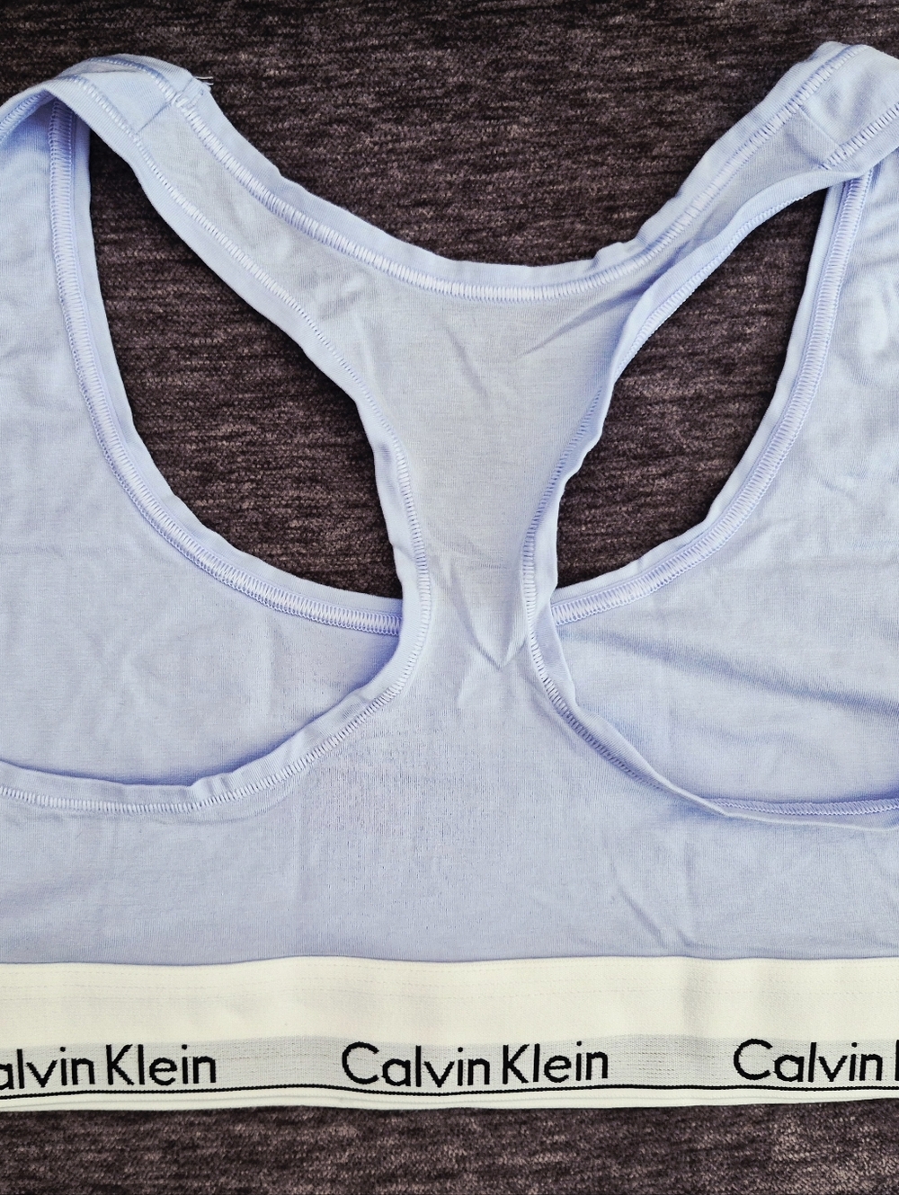 Calvin Klein Women’s Racerback Bralettes 3 pack - Teal, Light Periwinkle & Peach - Picture 11 of 11